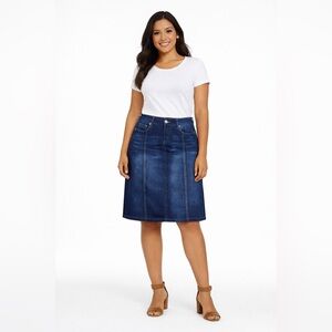 Be Girl Size M Blue Dark Wash Denim Jean Skirt Casual Neutral Basic Minimalist